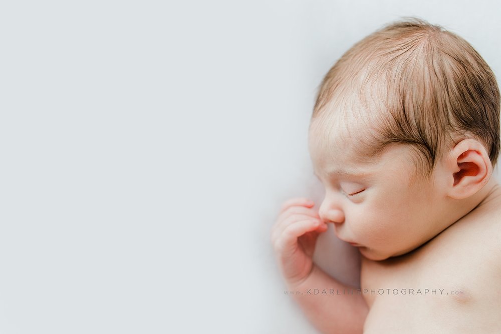 Newborn baby profile sweet and simple