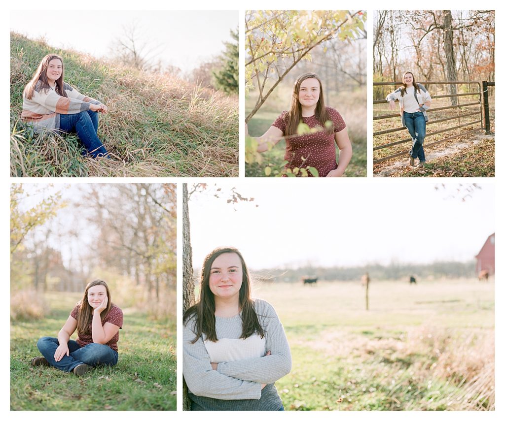 Iroquois West High School Senior Girl pictures in the fall