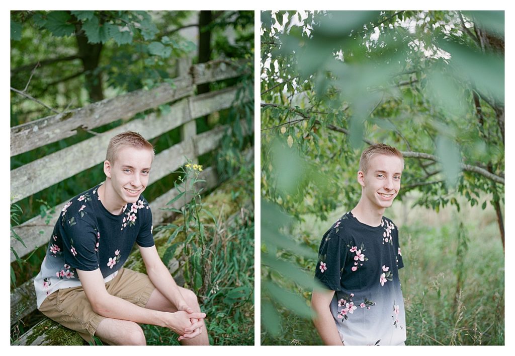 Fisher Illinois high school senior boy in floral shirt
