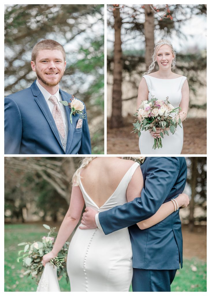 Blush and blue spring wedding at Pear Tree Estate champaign illinois