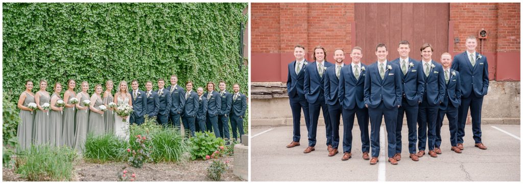 Bridal party pictures at the venue cu in Champaign, IL